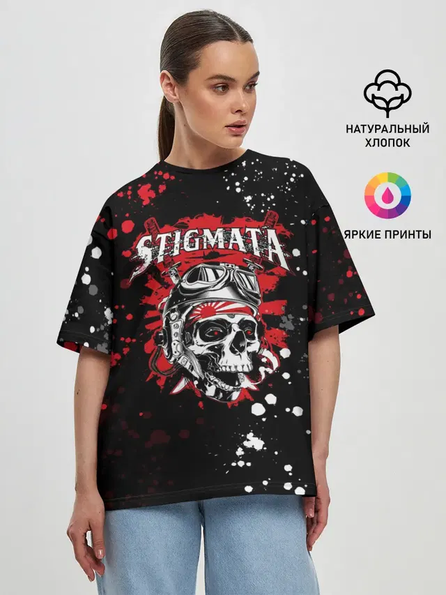 Женская футболка оверсайз