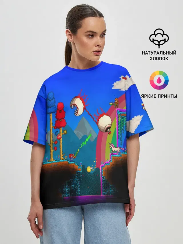 Женская футболка оверсайз