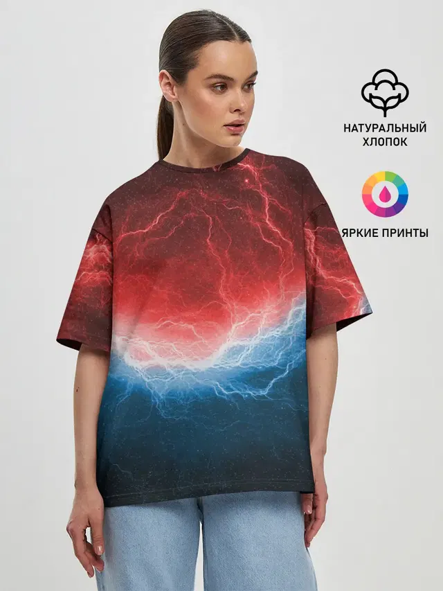Женская футболка оверсайз