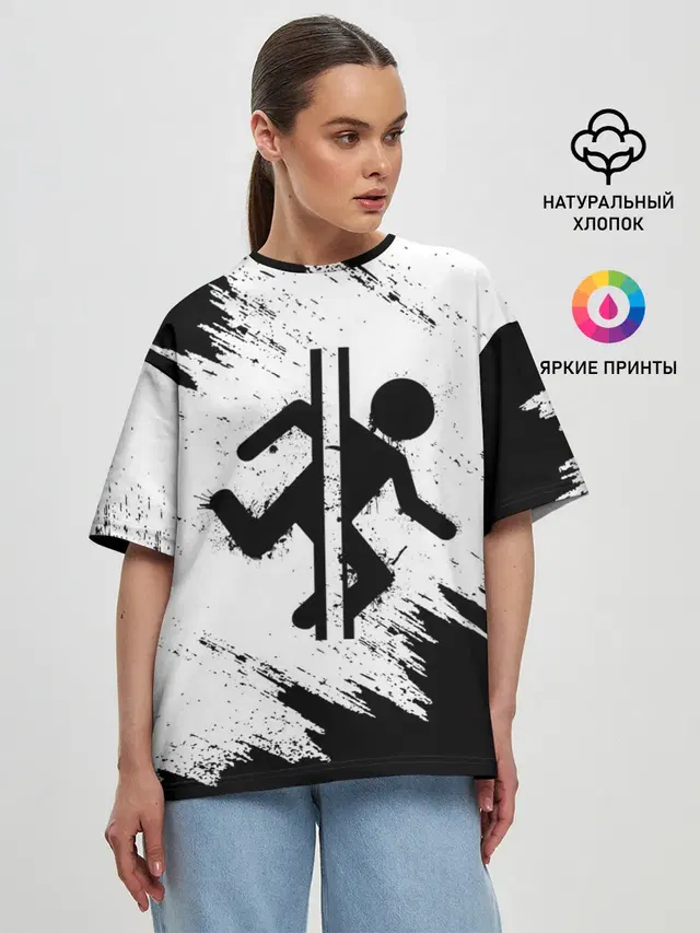 Женская футболка оверсайз