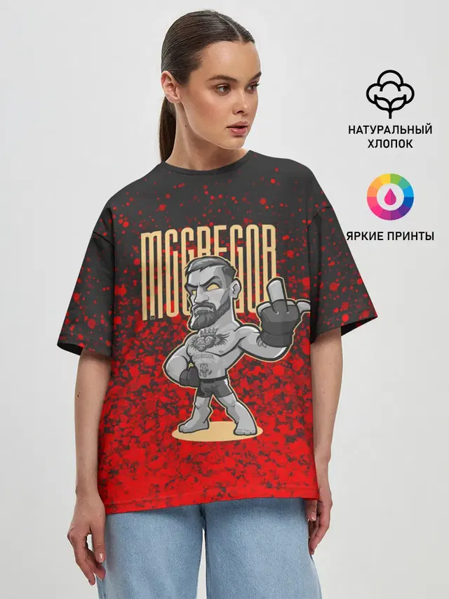 Женская футболка оверсайз
