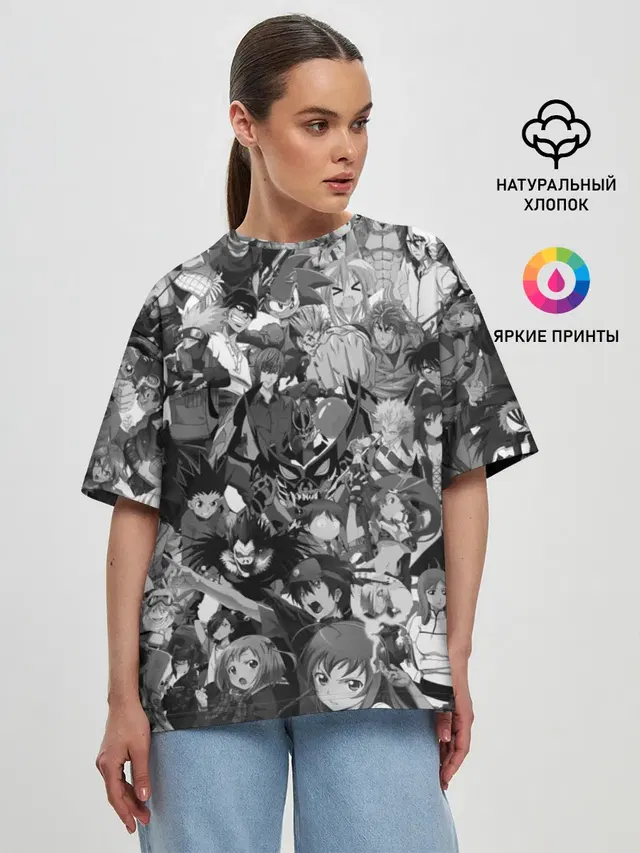 Женская футболка оверсайз