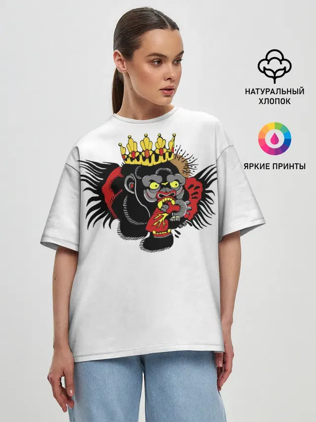 Женская футболка оверсайз