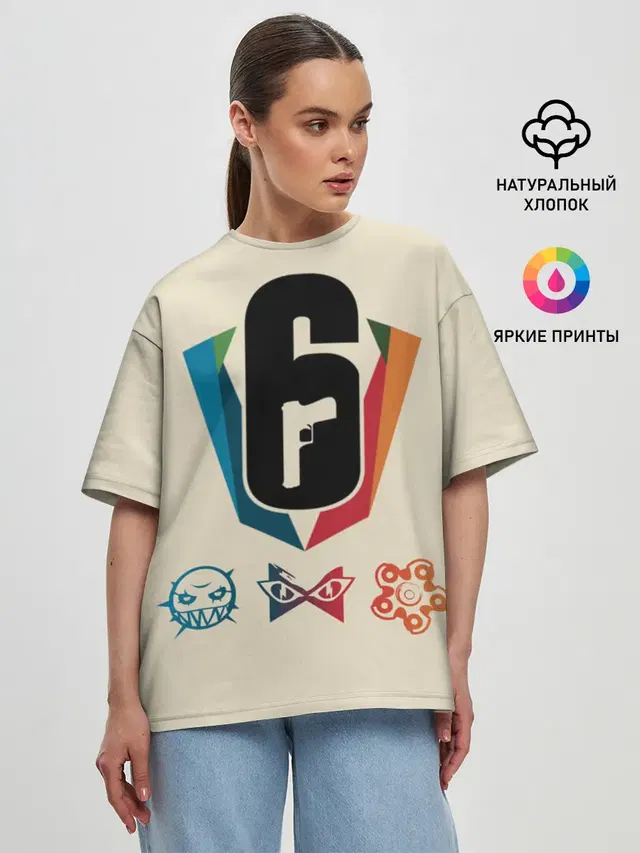 Женская футболка оверсайз