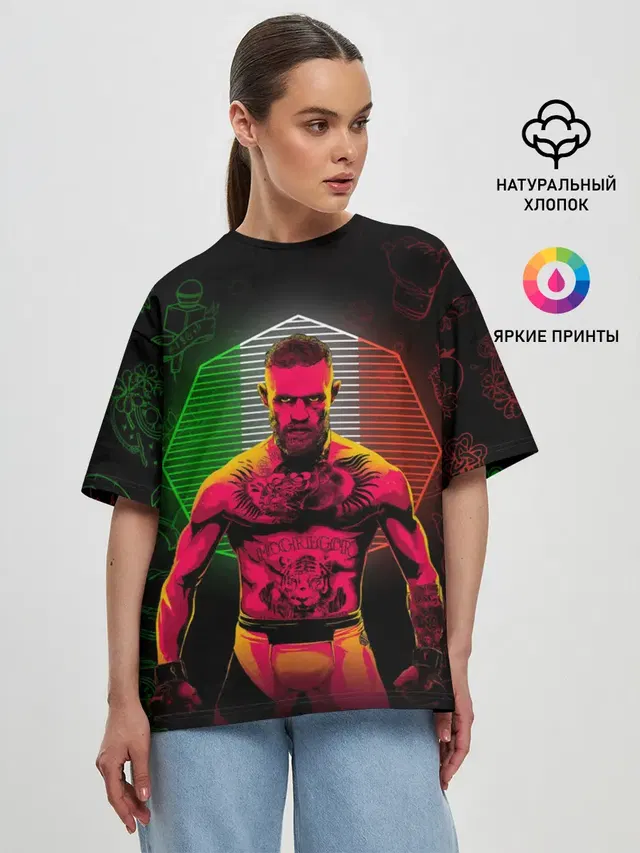 Женская футболка оверсайз
