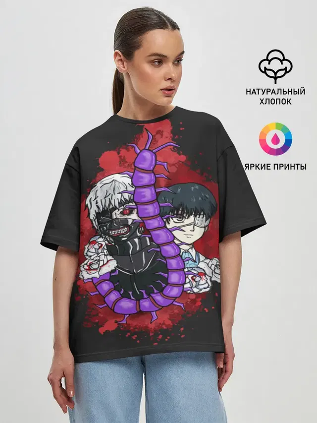 Женская футболка оверсайз