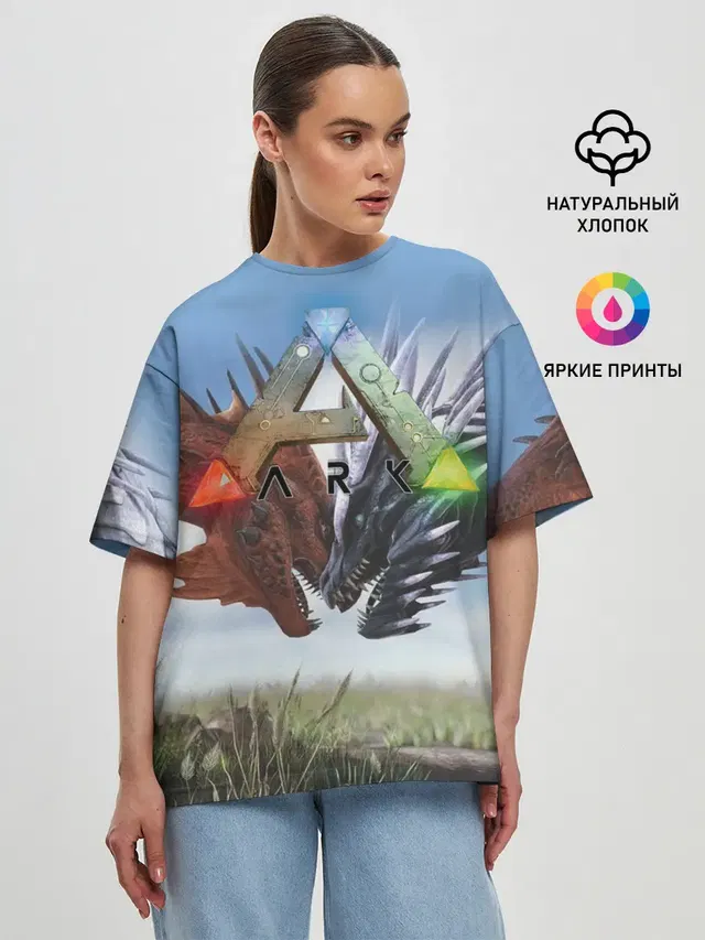 Женская футболка оверсайз