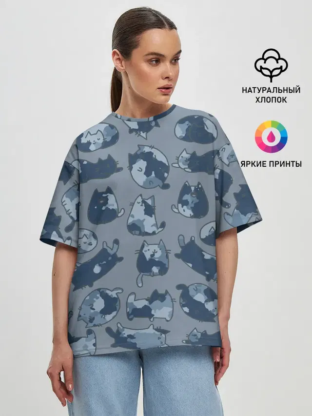 Женская футболка оверсайз