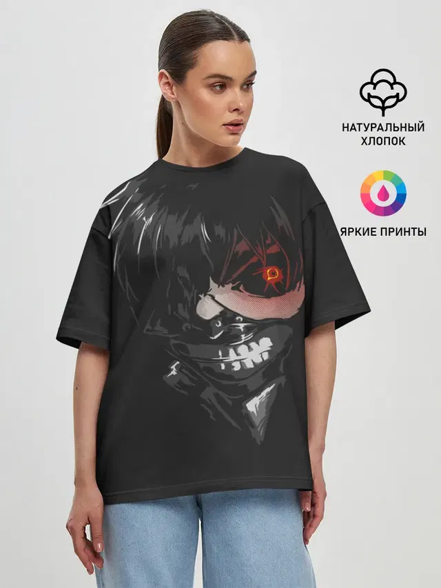 Женская футболка оверсайз