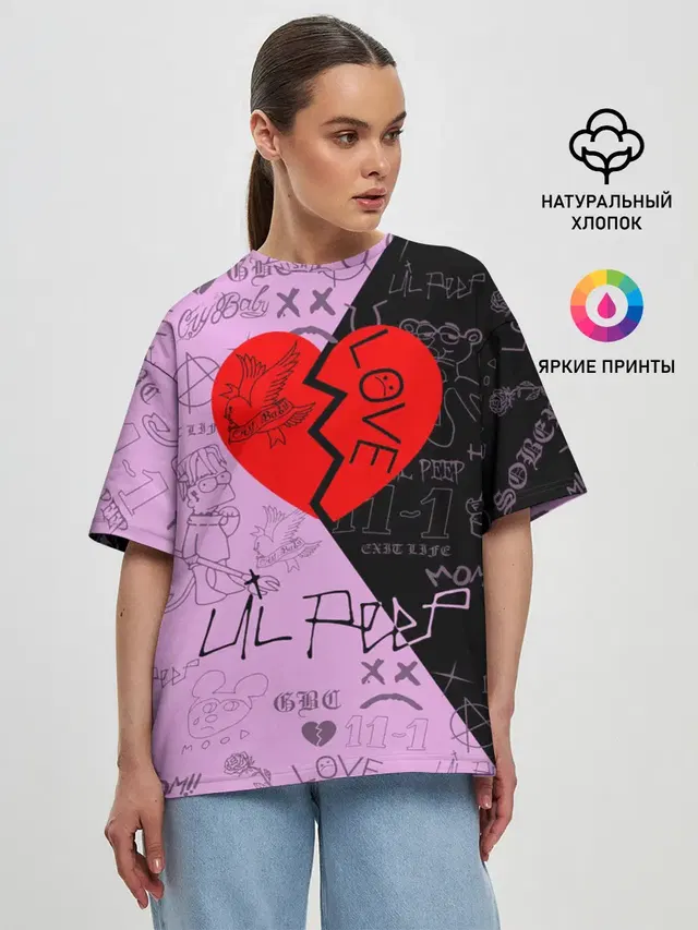 Женская футболка оверсайз