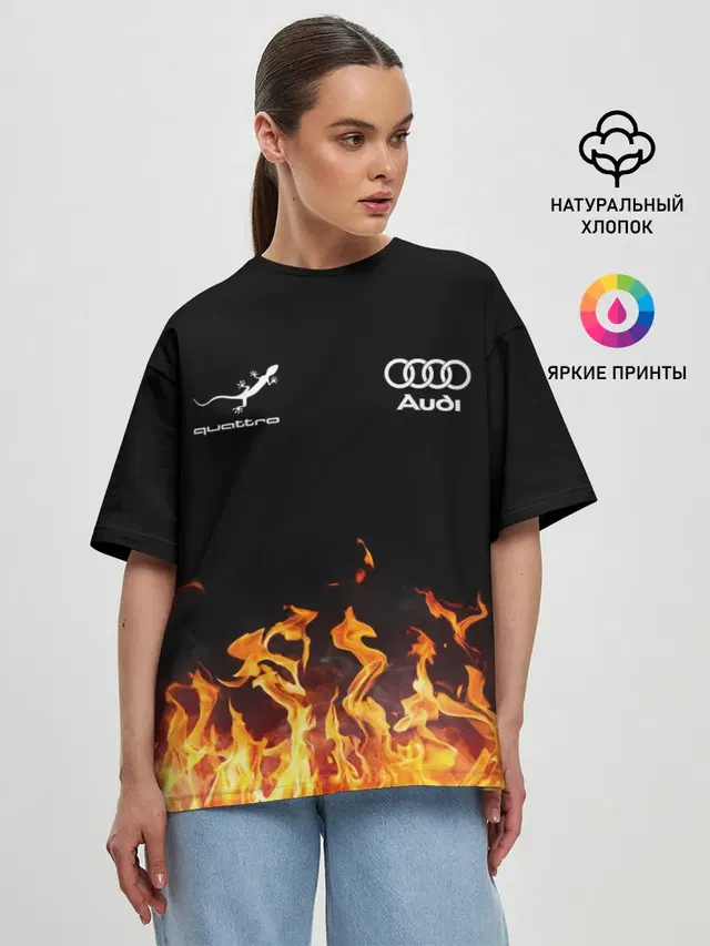 Женская футболка оверсайз