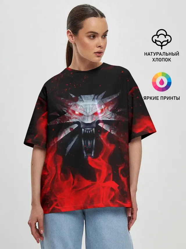 Женская футболка оверсайз