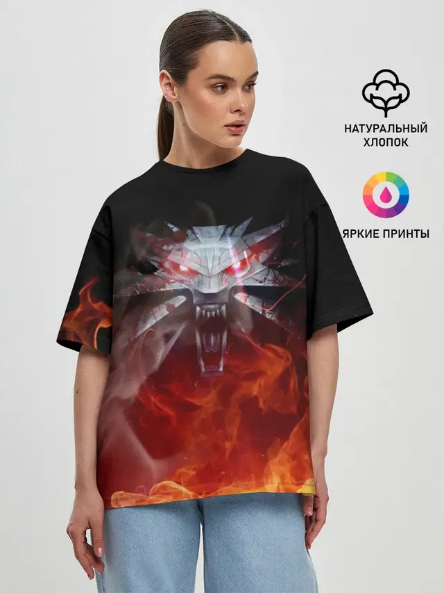 Женская футболка оверсайз