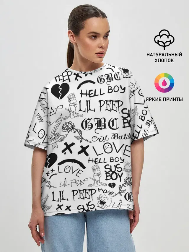 Женская футболка оверсайз