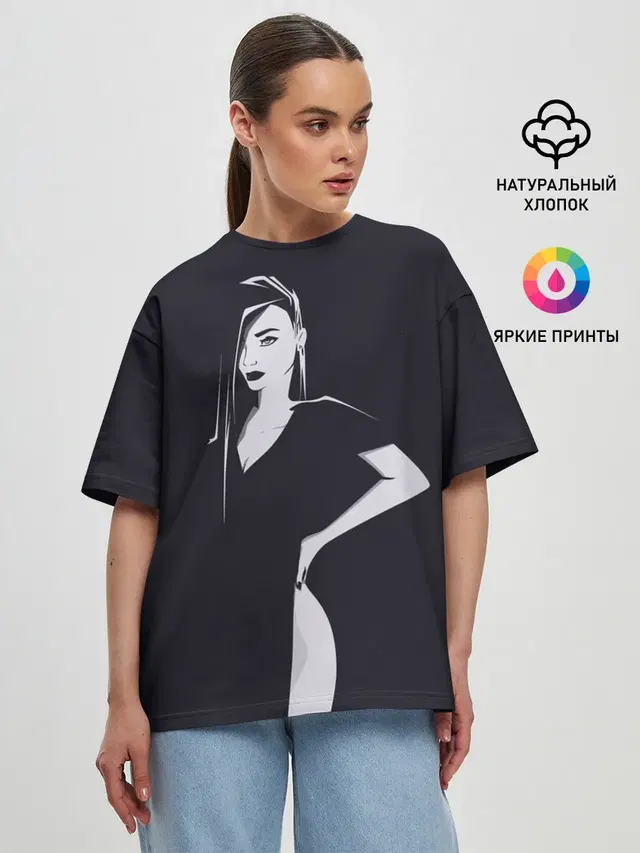 Женская футболка оверсайз
