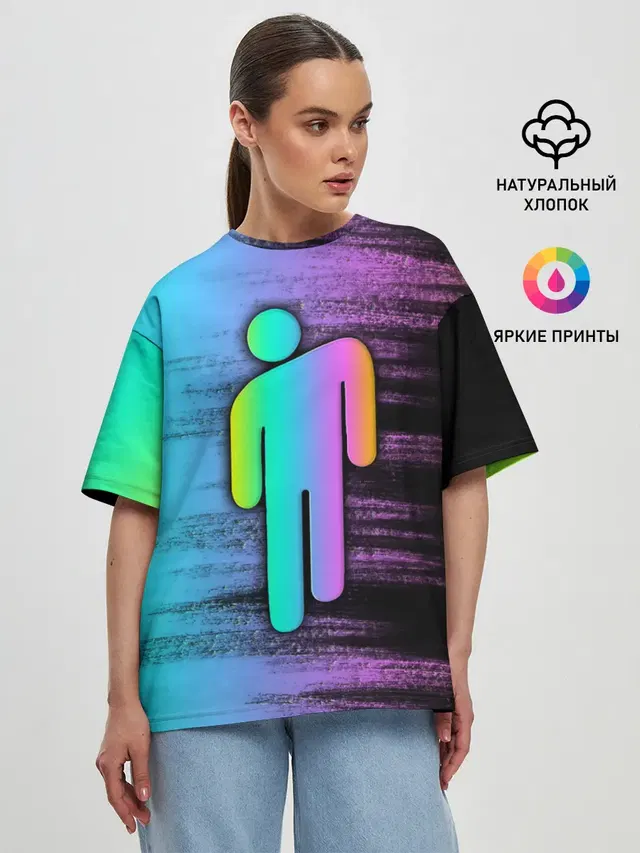 Женская футболка оверсайз