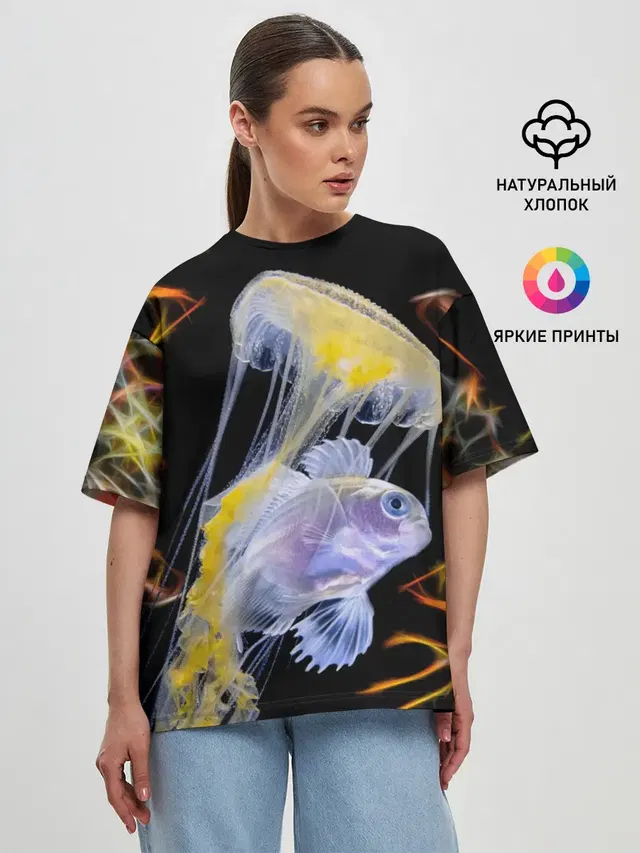 Женская футболка оверсайз