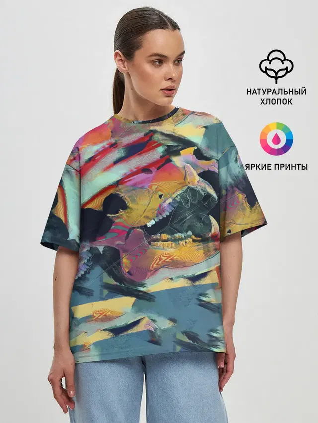 Женская футболка оверсайз