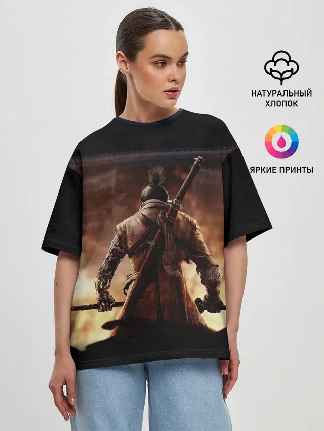 Женская футболка оверсайз