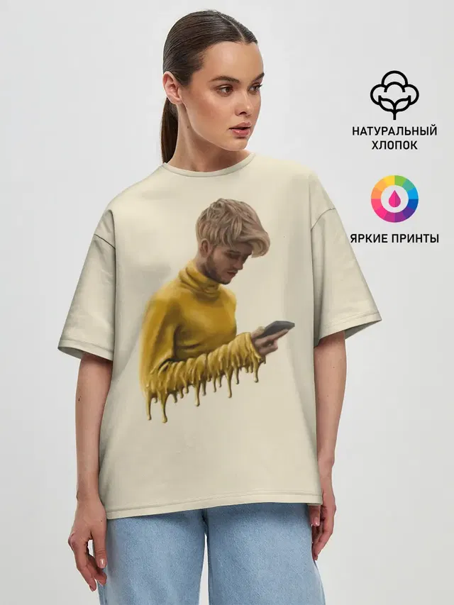 Женская футболка оверсайз