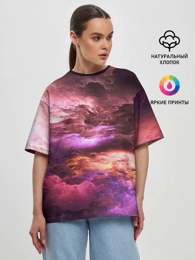 Женская футболка оверсайз