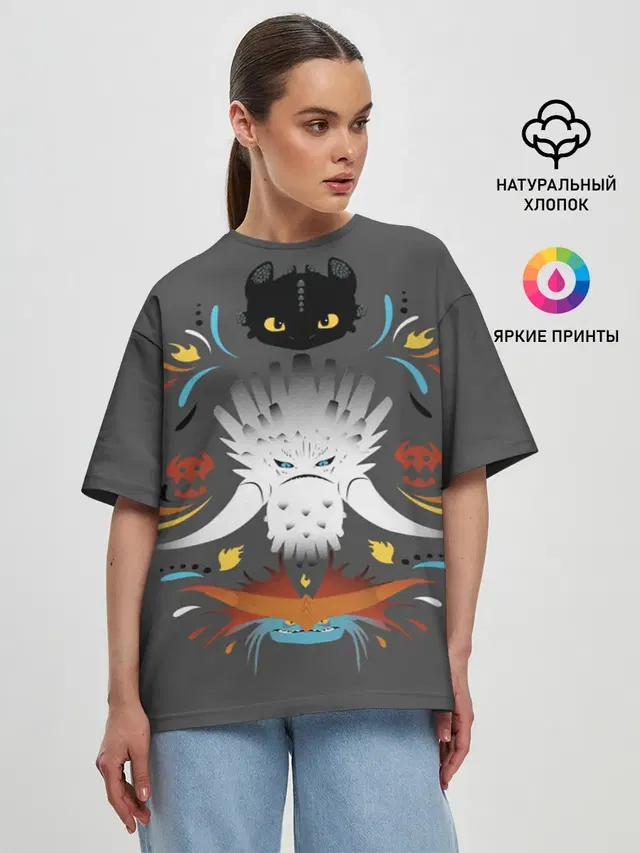 Женская футболка оверсайз