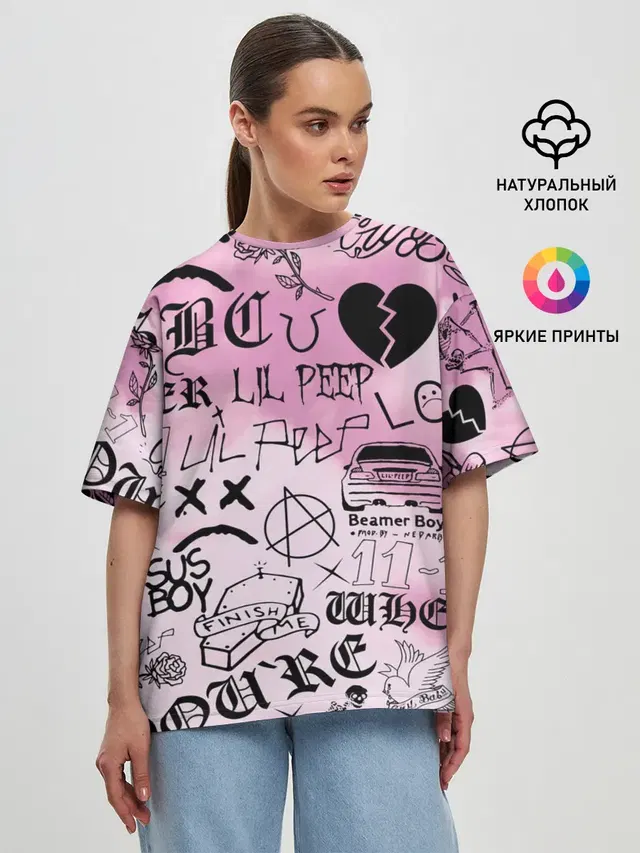 Женская футболка оверсайз
