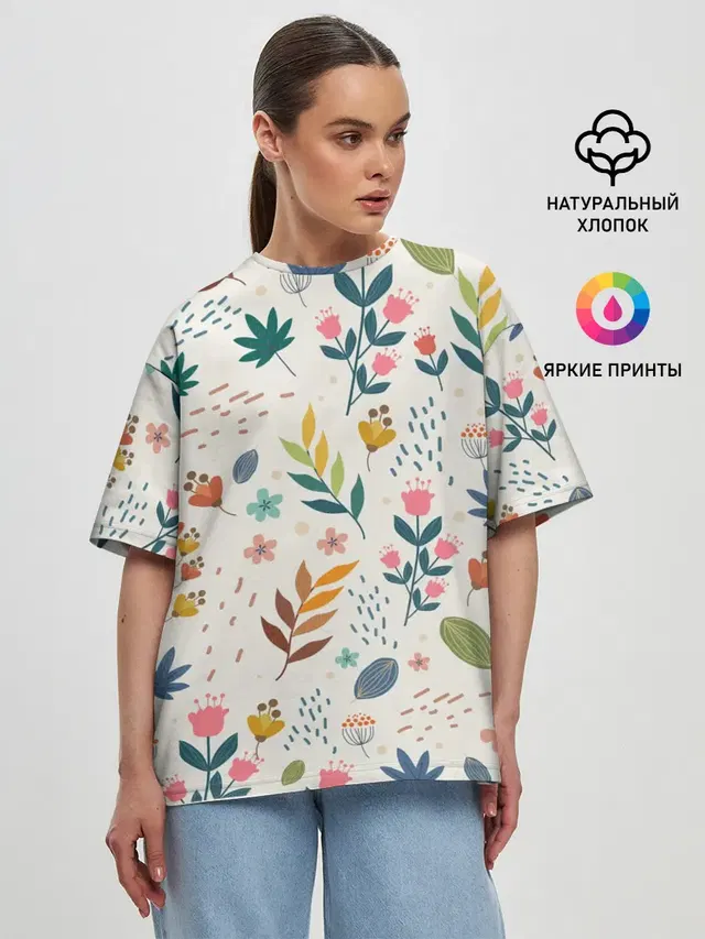 Женская футболка оверсайз