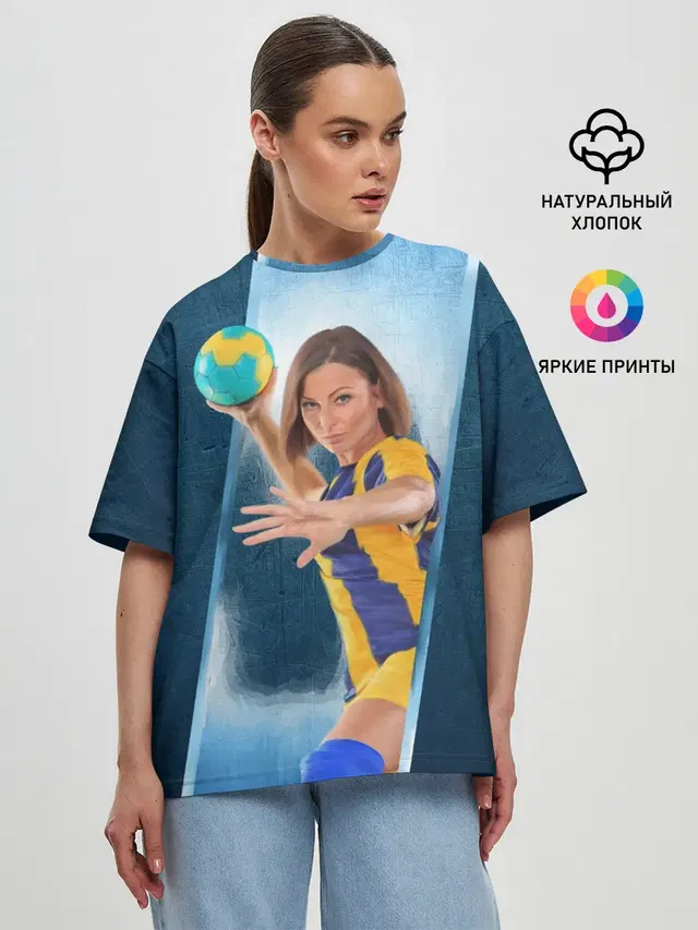 Женская футболка оверсайз