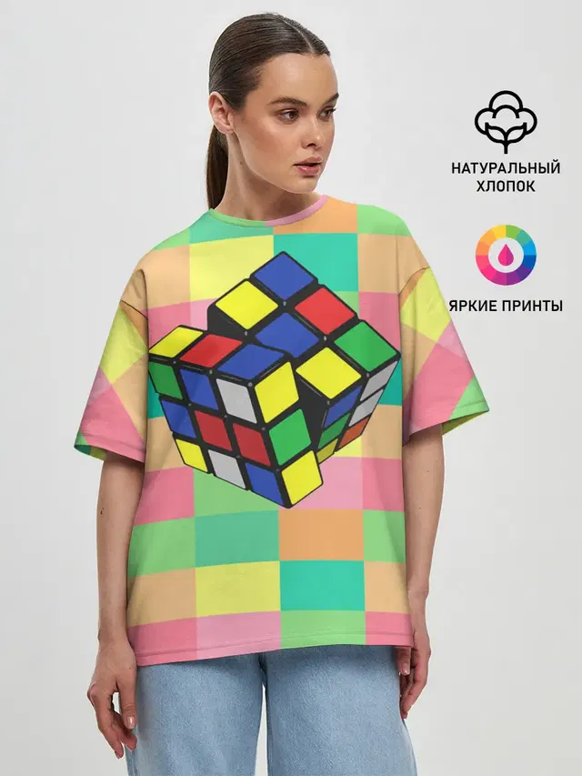 Женская футболка оверсайз