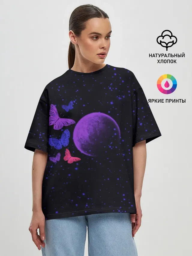 Женская футболка оверсайз