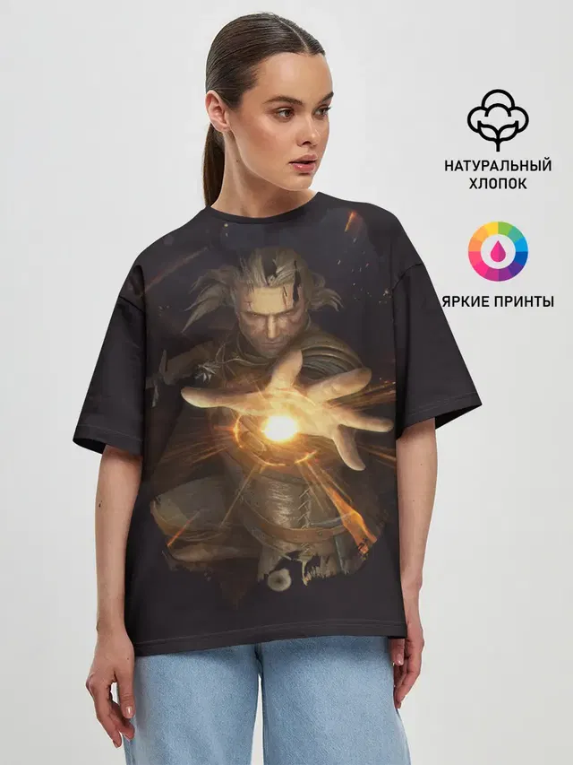 Женская футболка оверсайз