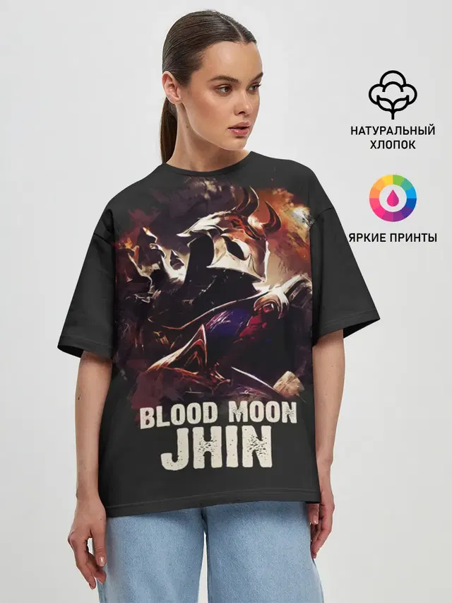 Женская футболка оверсайз с принтом «Jhin»
