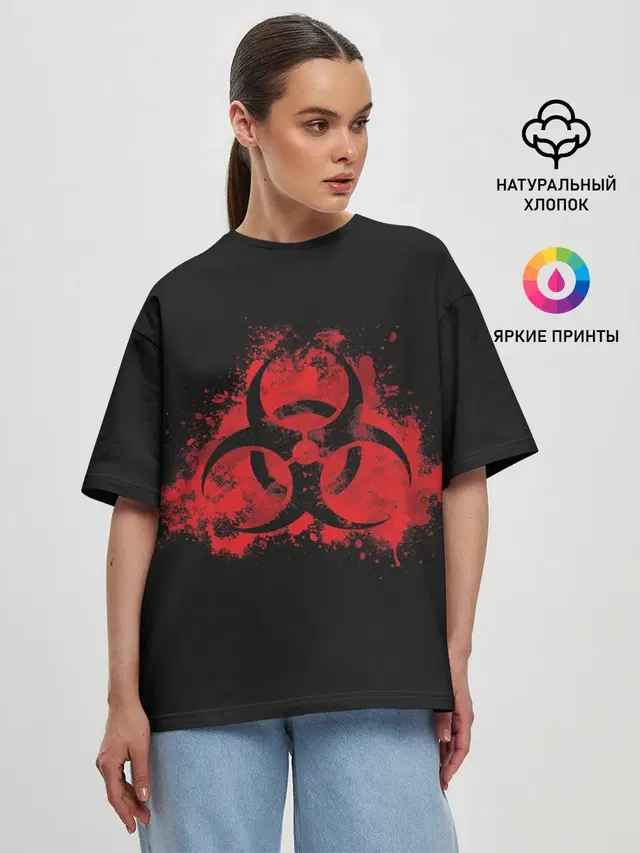 Женская футболка оверсайз