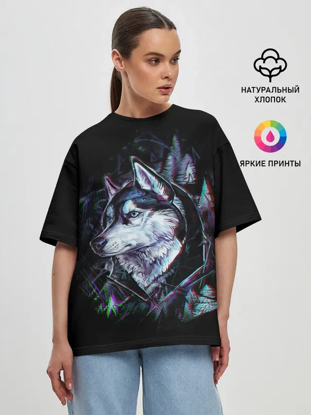Женская футболка оверсайз