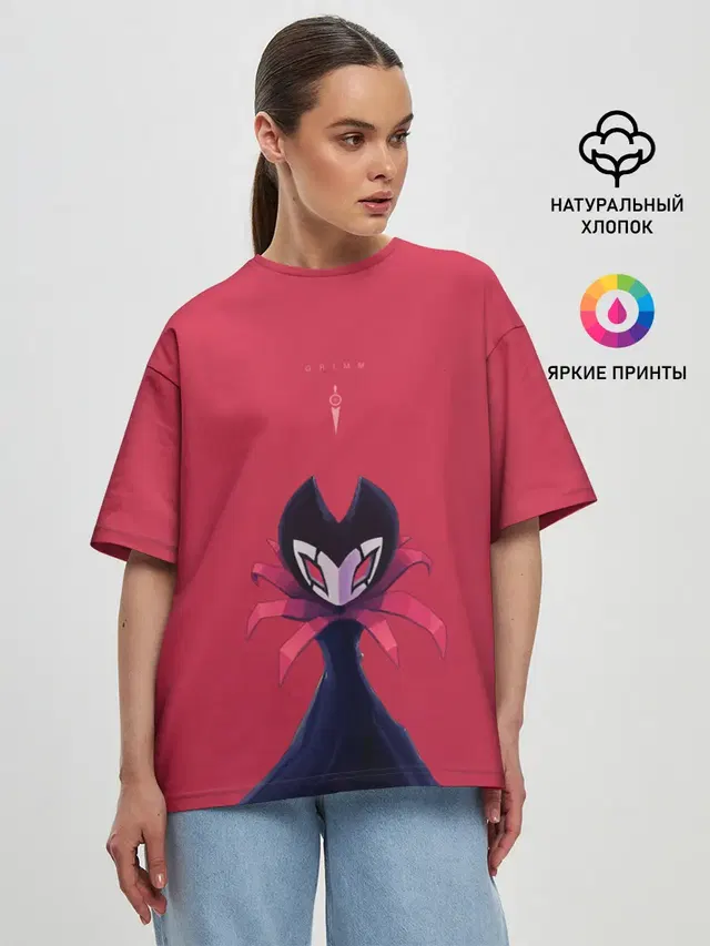 Женская футболка оверсайз с принтом «Hollow Knight»