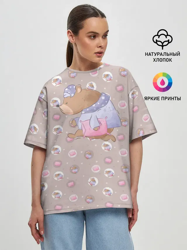 Женская футболка оверсайз