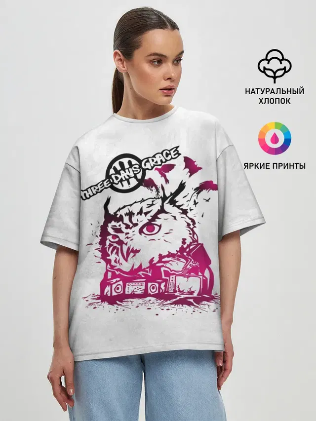 Женская футболка оверсайз