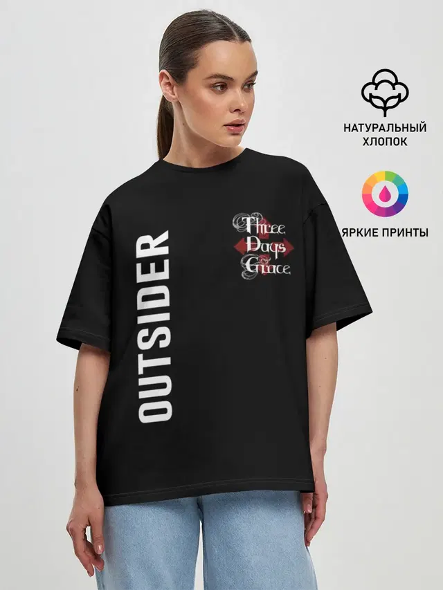 Женская футболка оверсайз с принтом «Three Days Grace»