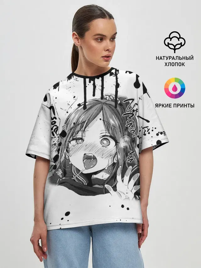 Женская футболка оверсайз