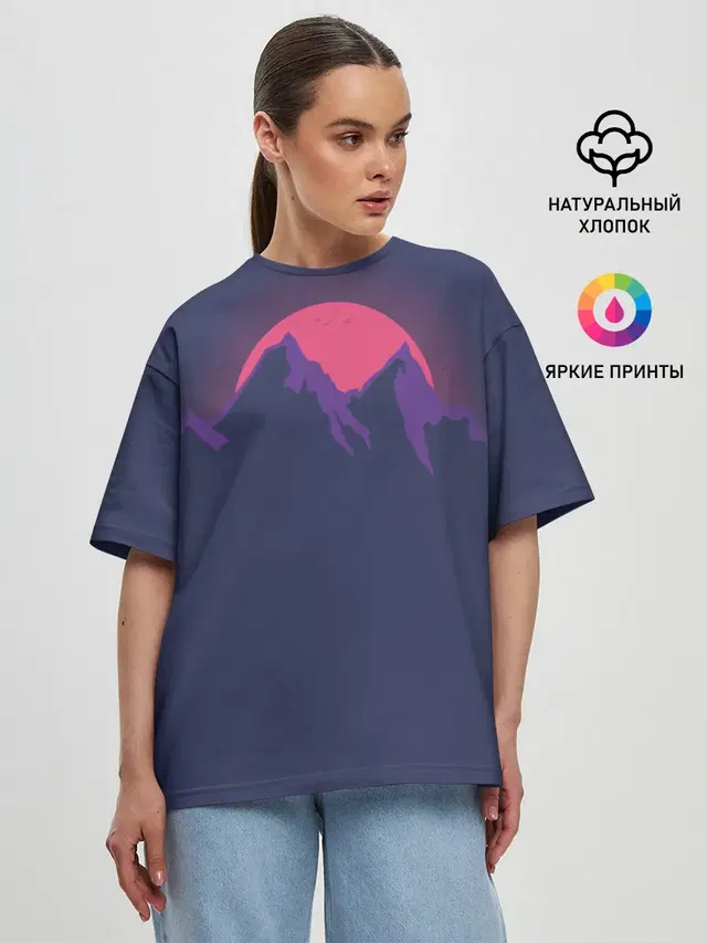 Женская футболка оверсайз