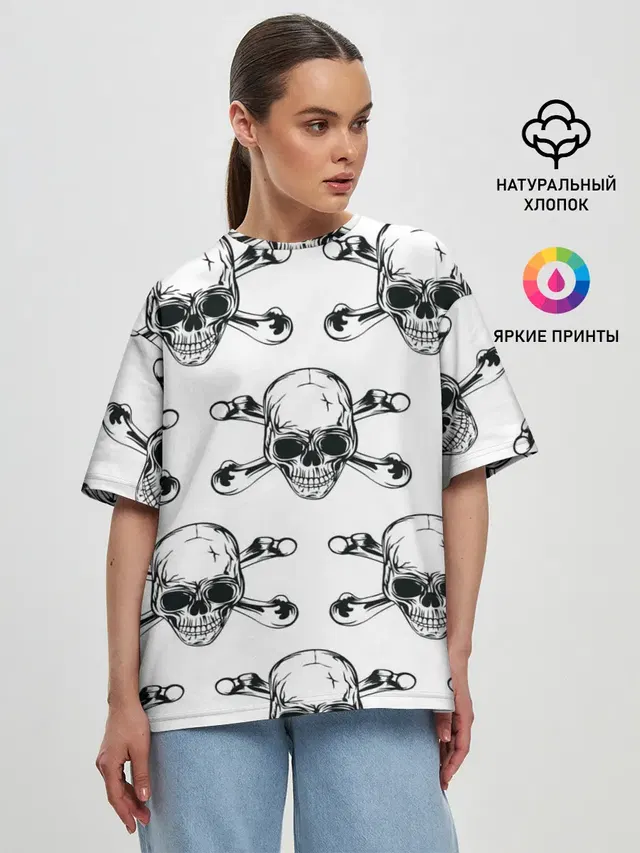 Женская футболка оверсайз