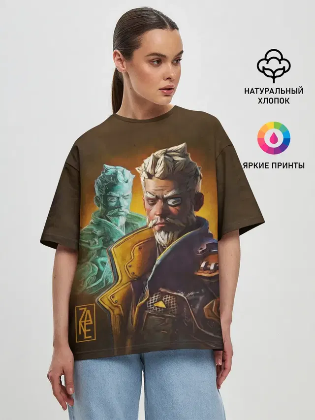 Женская футболка оверсайз
