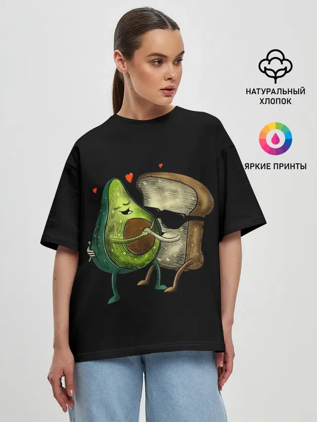 Женская футболка оверсайз