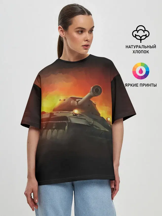 Женская футболка оверсайз