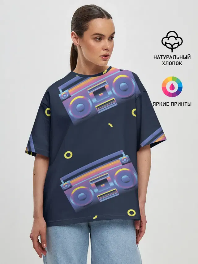 Женская футболка оверсайз