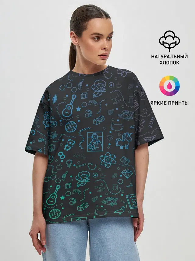 Женская футболка оверсайз