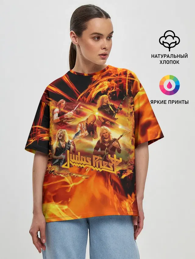 Женская футболка оверсайз