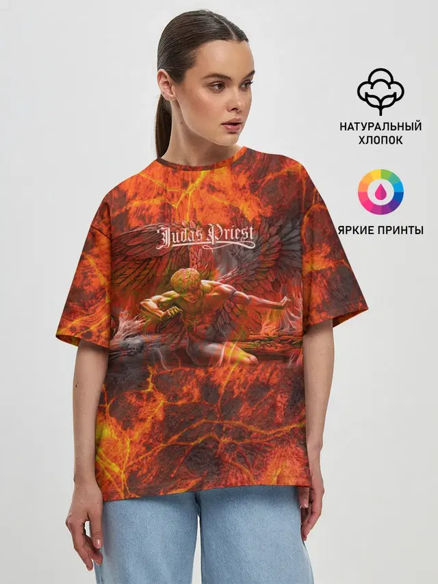 Женская футболка оверсайз