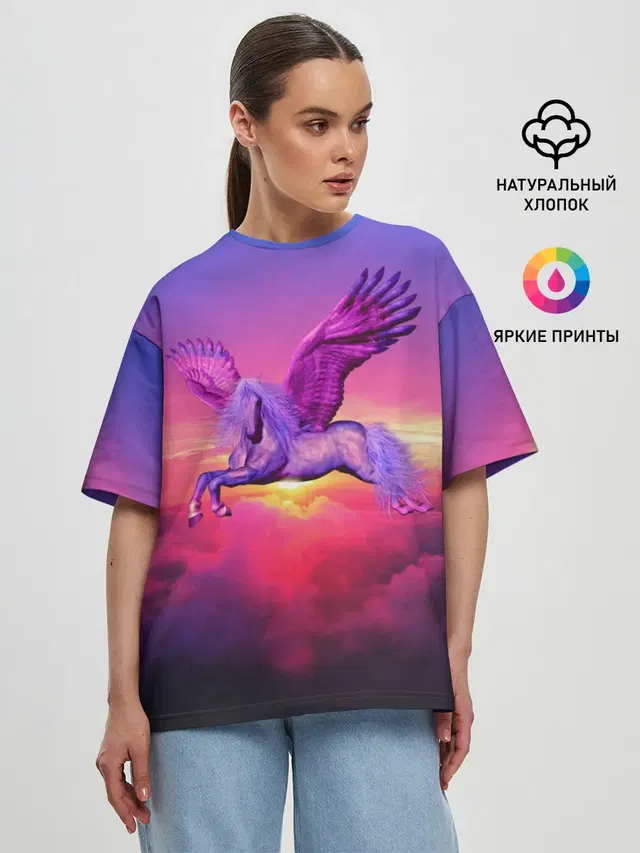Женская футболка оверсайз